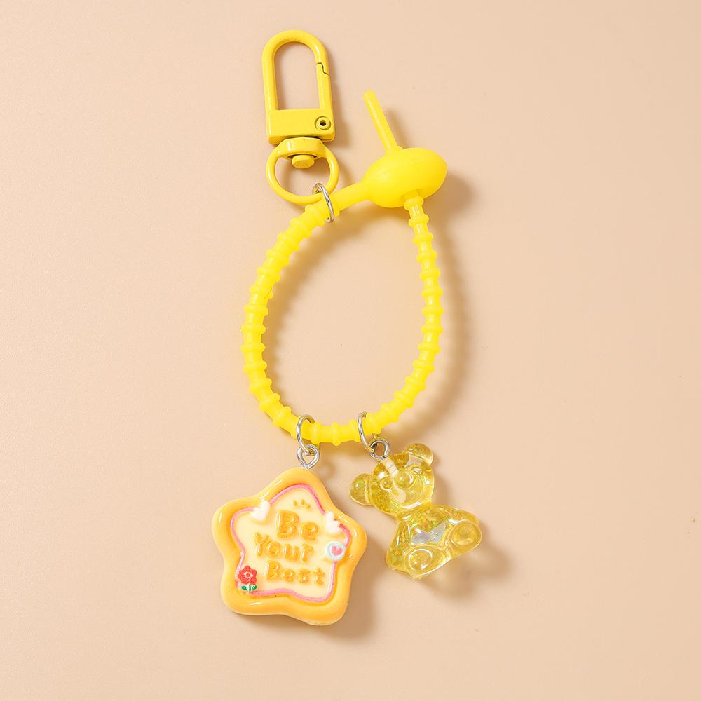 

Fashion Hand Knitting Rope Knot Keychain Women Girls Bear Key Ring Pendant for Handbag Decor DIY Key Chain Jewelry Gifts