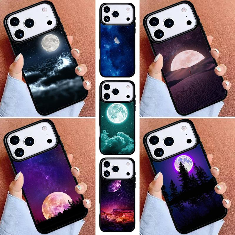 Star Space Moon Night soft Phone Case for iPhone 17ProMax 12 13 14 15 16e 17 Pro Max Plus Air Cover