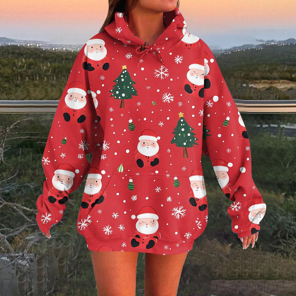 Γυναικεία Μόδα Καθημερινά Ευέλικτα Casual Μπλούζες Φούτερ με Στρογγυλή Λαιμόκοψη Μακρυμάνικα Τοπ Φούτερ με Εκτύπωση