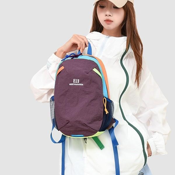 College Color Block Backpack Women's Lightweight Waterproof Backpack For Outdoor Travel