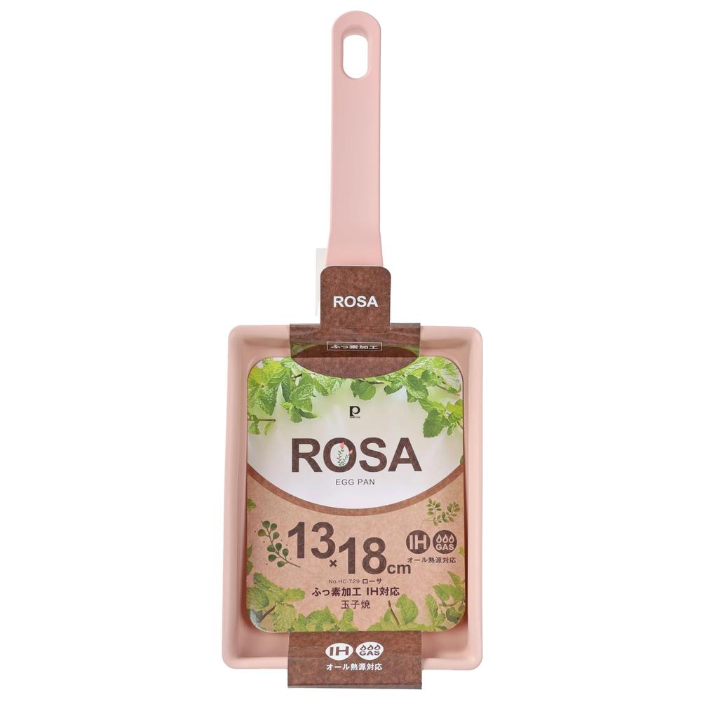 Pearl Metal Tamagoyaki 13 x 18 IH Fluoroplastic Rosa (Japanese Omelet) Pan, cm, Compatible, Coating, HC-729