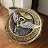 1PC Caduceus Symbol Automatic Open/Close Umbrella with Windproof, 8-Rib Sturdy Canopy, Durable Ribs, Fashionable Design, 1316A