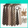 Childrens Checkered Pattern Necktie With Retro Plaid For Casual School Wear