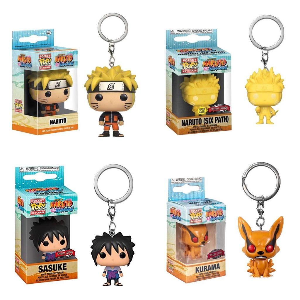 Entzückender Pop Naruto Schlüsselanhänger Anhänger mit Sasuke Kurama Sechs Pfade Design
