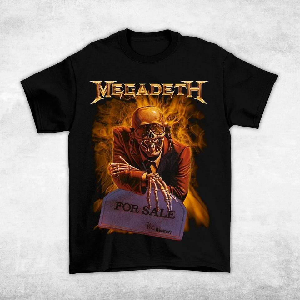 

Vtg MegaDeath Band Gift For Fans Cotton Black Unisex All Size Shirt Unisex T-Shirt L
