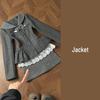 Elegant Miu-Inspired Autumn/Winter 2026 Women's Dress: Korean-Style Rich Girl Ensemble, Complete Set