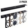 1Pc/2Pcs [Eyeglass Rack] Heavy-Duty Wall-Mounted Eyeglass Storage Rack, Space-Saving Eyeglass Display Rack |   Black Powder Coating, Suitable