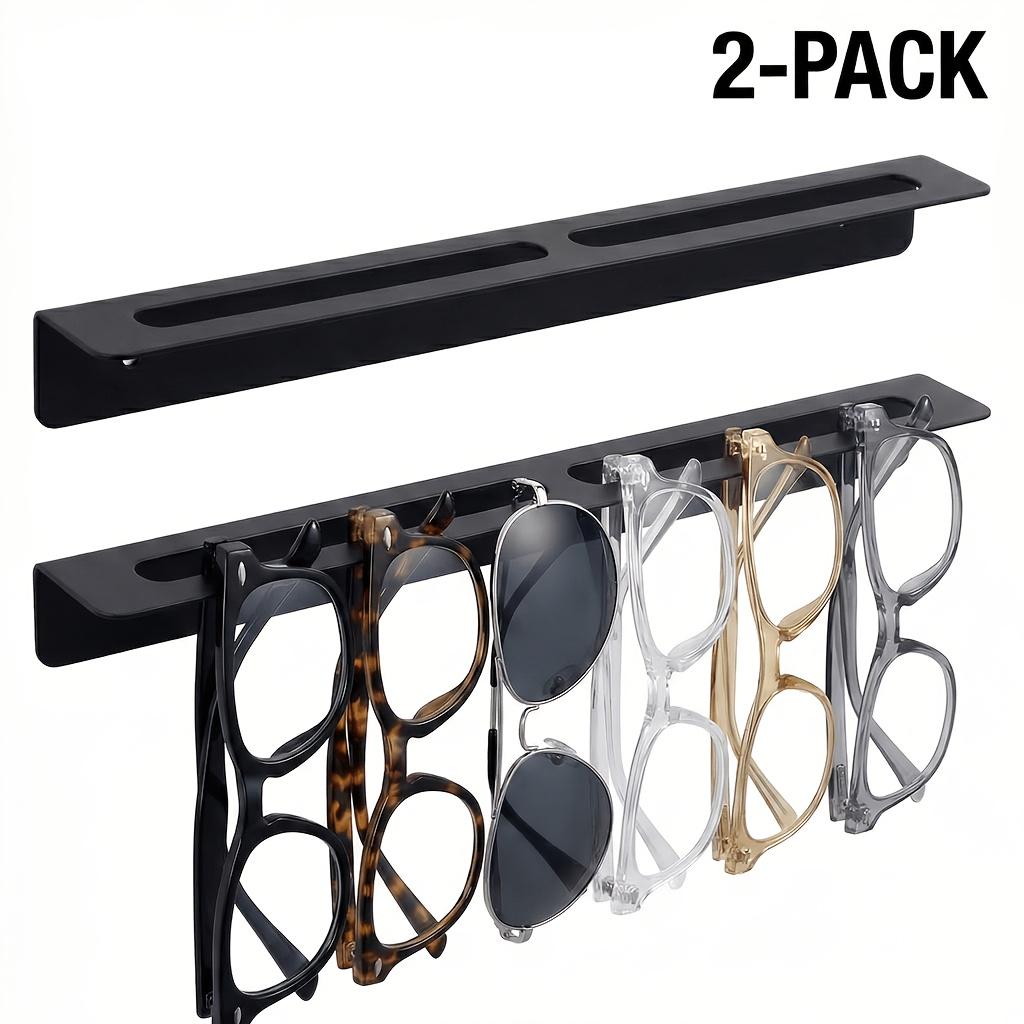 1Pc/2Pcs [Eyeglass Rack] Heavy-Duty Wall-Mounted Eyeglass Storage Rack, Space-Saving Eyeglass Display Rack |   Black Powder Coating, Suitable