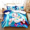 Cool Sora Harewataru Printed Bedding Set, Duvet Cover plus 2 Pillowcases, Sweet Anime Style Soft Microfiber Bedroom Textiles