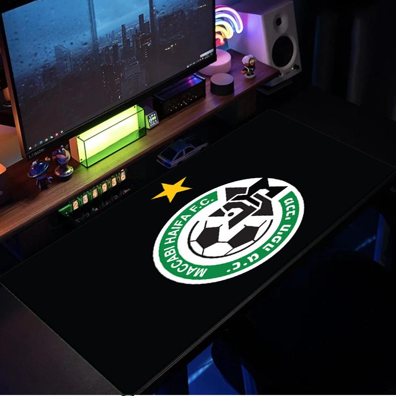 Maccabi Haifa Fc Crest mouse pad, rubber base, esports desk mat, mouse pad for gamers and office use, gaming desk , easy to clean mat