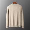 Maglione Caldo da Uomo 100% Lana Merino con Collo Alto Cardigan Spesso con Zip Autunno Inverno Nuovi Top a Manica Lunga in Maglia di Cashmere