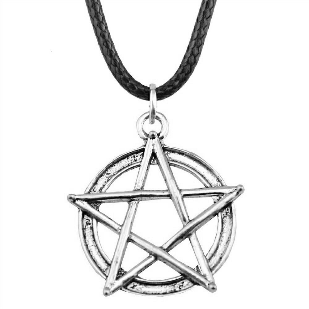 Star Pendant Necklace Vintage Minimalist Moon Sun Charms Cosmic Jewelry With 45cm Leather Chain