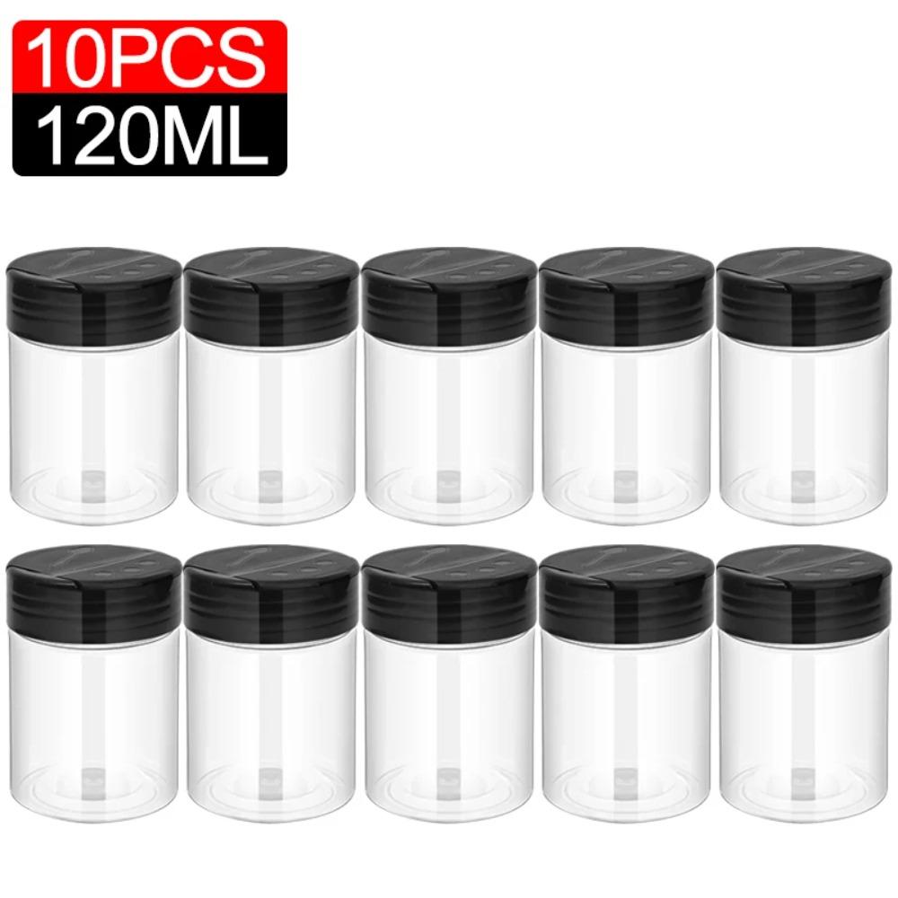 1Pcs Double Cover Spice Jars BBQ Condiment Box  for Herbs Powders Salt Pepper