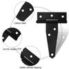Iron T Styles Hinges for Wooden Door Includes Screws Rustproofed 270 Degree Rotation for Indoor Outdoor Use