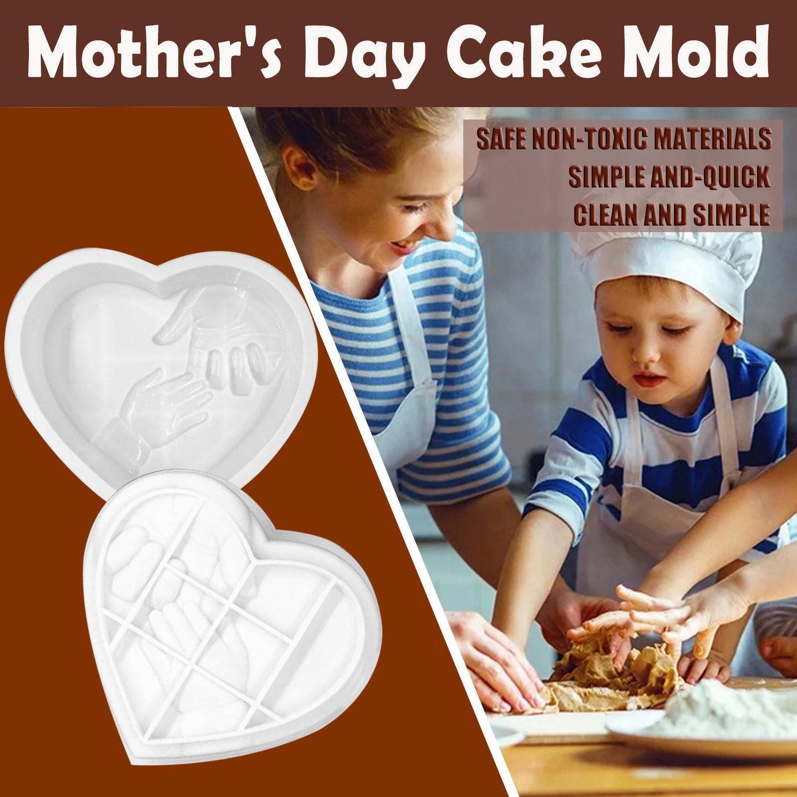 2PCs Mother s Day Silicone Mould DIY Chocolate Cupcake Cake Muffin Baking белый