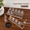 Transparent Acrylic Cat Eye Nail Plate Holder for Manicure