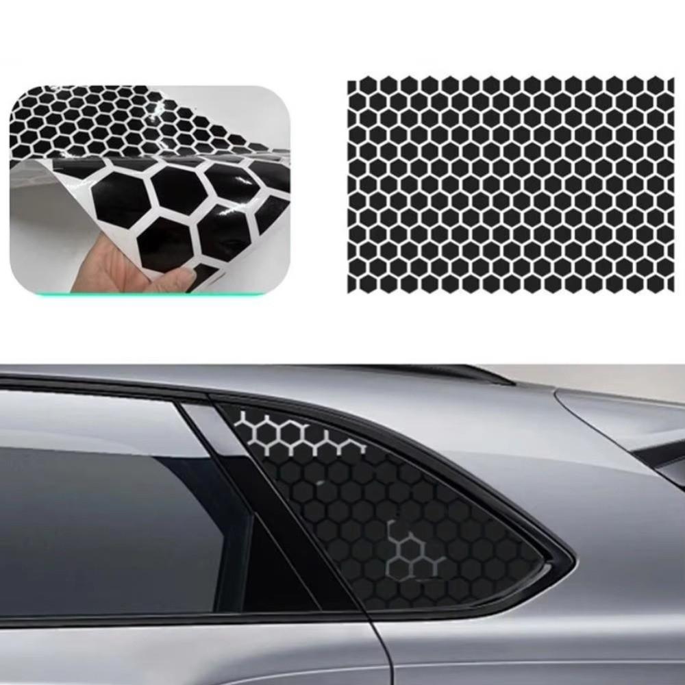 Matte Black Car Stickers 75x50cm Vinyl Sticker Side Window Sun Shade Sticker  Window DIY Decor
