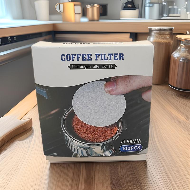 51/53/58Mm Portafilter Basket Coffee Filter Paper For Espresso Machines 100 Sheets Round Coffee Paper Filter For Moka Pots