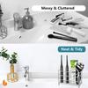 Stainless Steel Toothpaste Holder 5 Slots Toothbrush Holder for Bathroom Space-saving Bathroom Accessories Storage Box