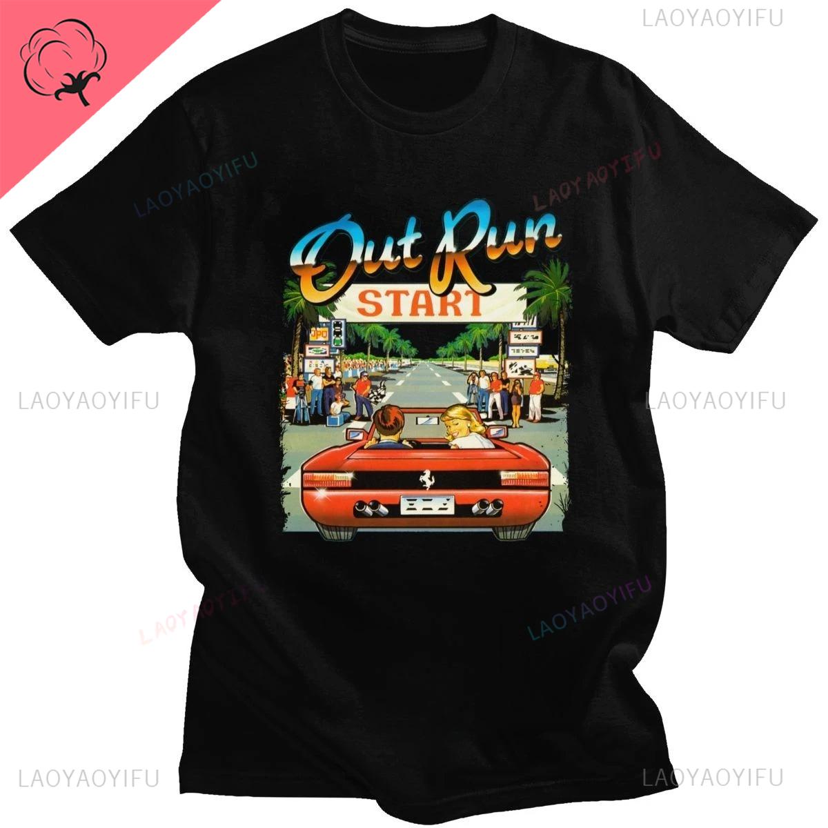 Japanese Video Game Competition Printed Tshirt Shortsleeved 80s Retro Game Console Cotton Clothing S