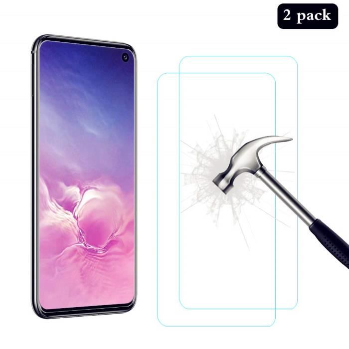 [2-Pièces] Verre trempé pour Samsung Galaxy S10e, 9H Dureté, sans Bulles, Anti-Rayures, Ultra Clair Protection Film pour Samsung S10