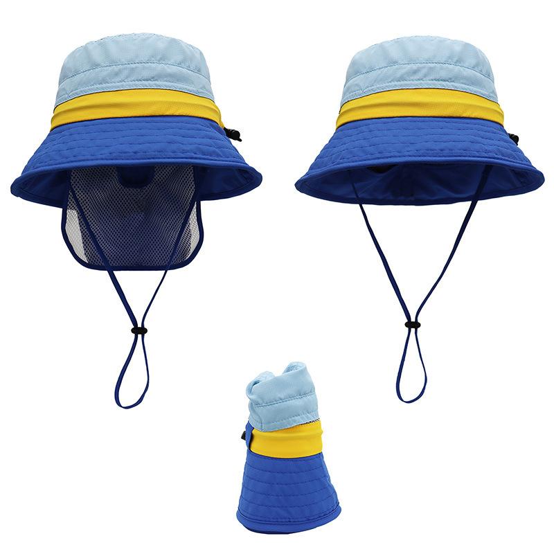 Neuer Nackenschutz Kinder Sonnenhut Mädchen Baby Sonnenschutz Eimerhut UV-Schutz Babyhut Sommer