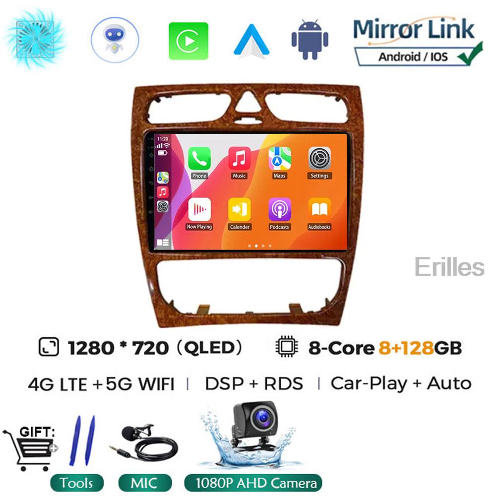 Car Radio Android 14 For Mercedes Benz C Class W203 C200 C320 C350 CLK W209 2002 - 2005 Car Stereo Multimedia Player NO DVD