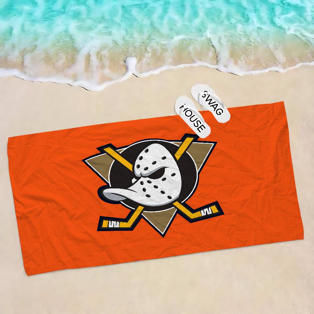 A-Anaheim D-Ducks Mikrofaser Strandtuch Saugfähig Schnelltrocknend Weich Yoga Schwimmen Resort Bergsteigen Handtuch