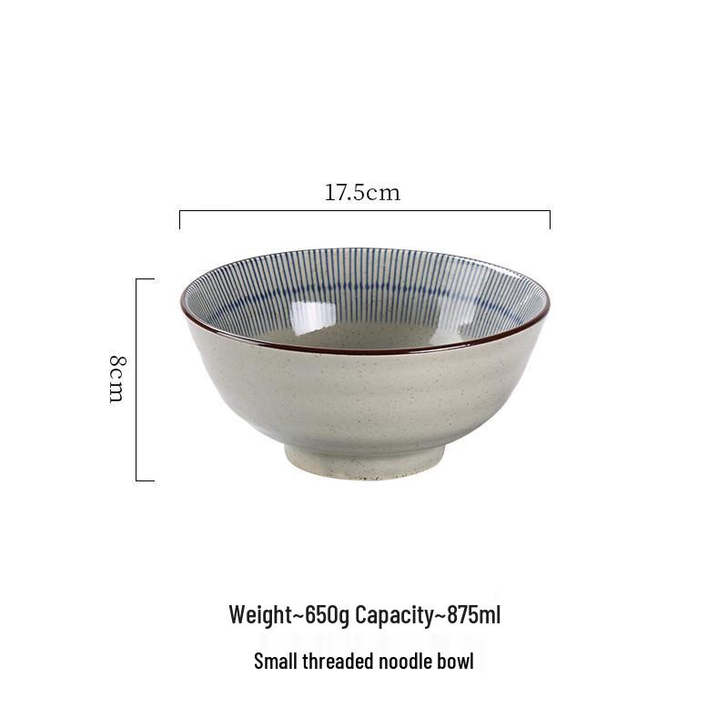 Retro Hand-painted Ceramic Dinner Bowl