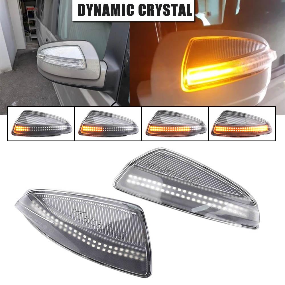 2PCS Turn Signal Light Side Mirror Indicator Blinker for Mercedes Benz C Class W204 S204 Viano Vito W639 ML W164 White LED DRL