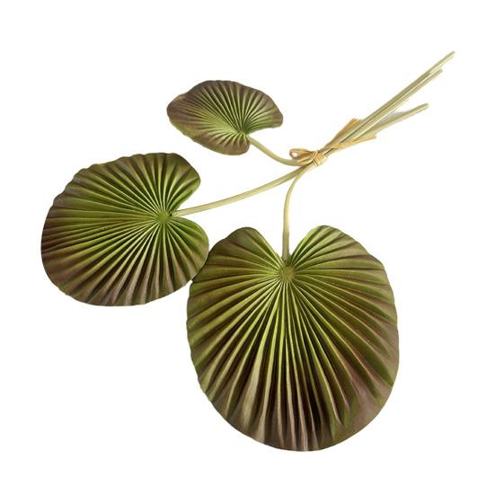 Artificial Leaf No-Maintenance Long-Lasting Freshness Realistic Fan-Shaped Leaves High-Simulation Texture Fake Tropical Leaves Home Decor