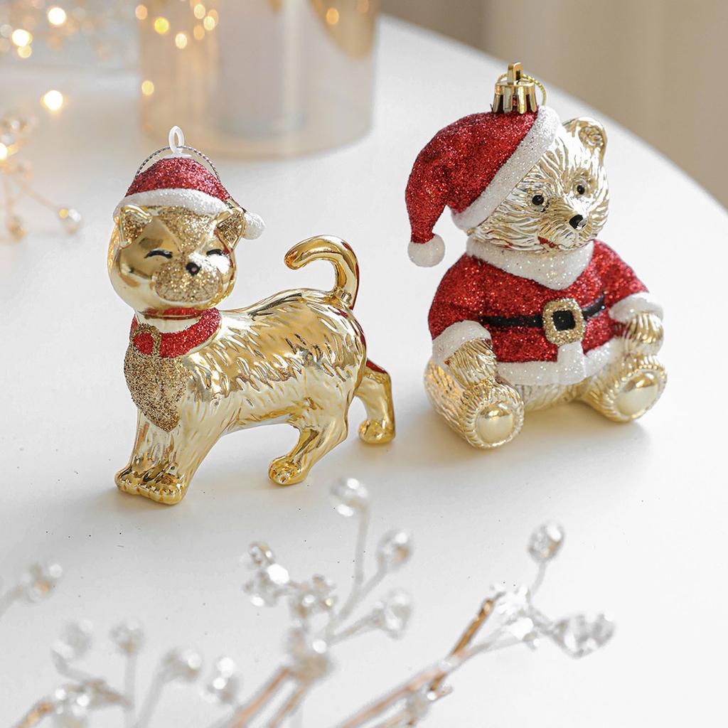 Christmas Tree Decoration Shimmering ABS Tree Hanging Ornament for Door Mantels Wreath Winter Holiday Party Decoration