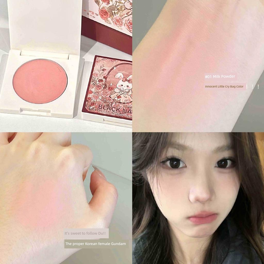 Monochrome Blush Women's Highlight Contour Compact 2025 New Arrival Nature Nude Makeup Brightening Peach Matte Expansion Sun Red Rouge