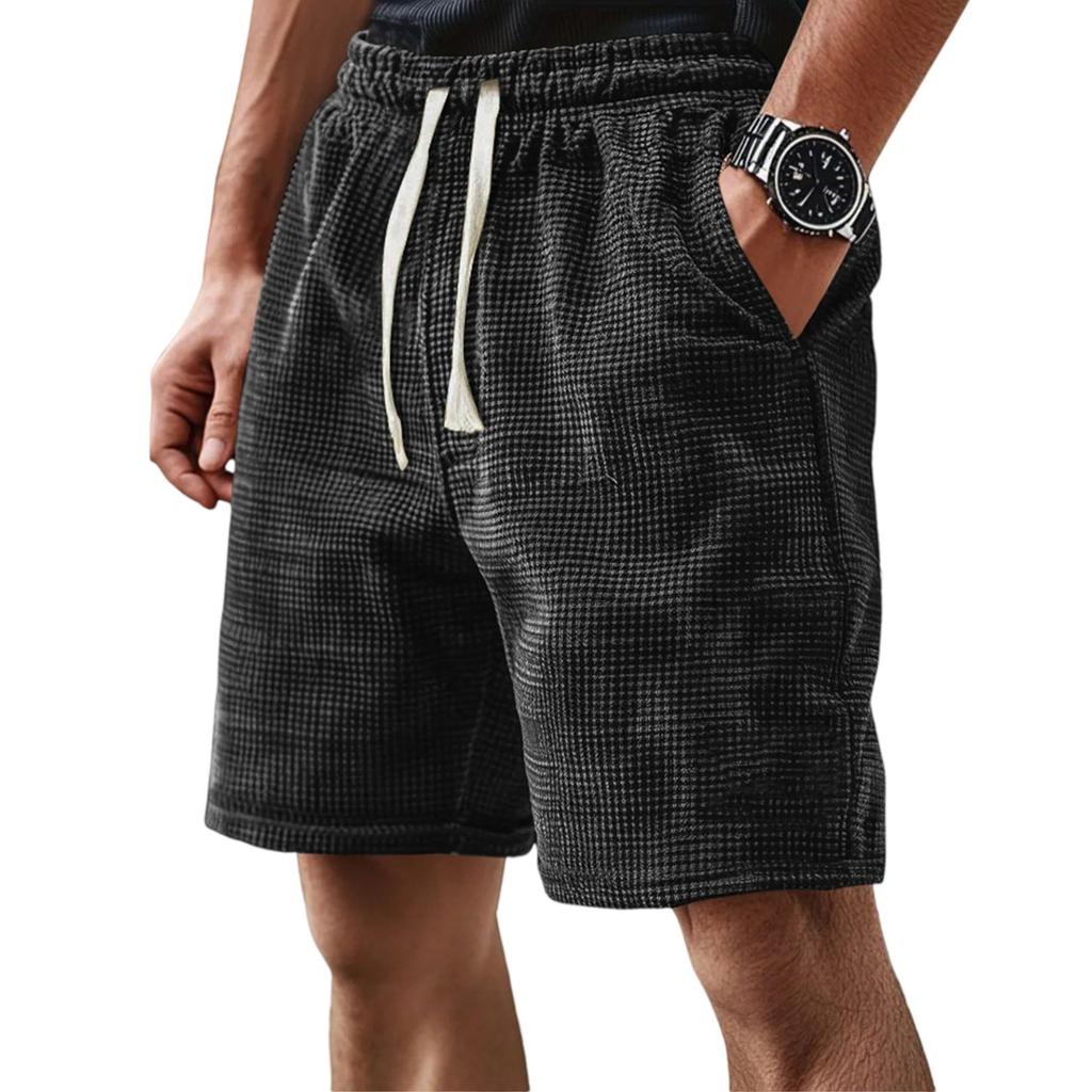 Men's Solid Color Shorts, Men's Sporty Casual Pants