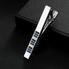 Funny Blue Green Black Colors Stripe Design Tie Clip Mens Formal Party Jewelry Accessories Free Shipping