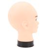 PVC Mannequin Head Bald Head Model with Universal Stand Interface for Wig Making Hat Display and Mas