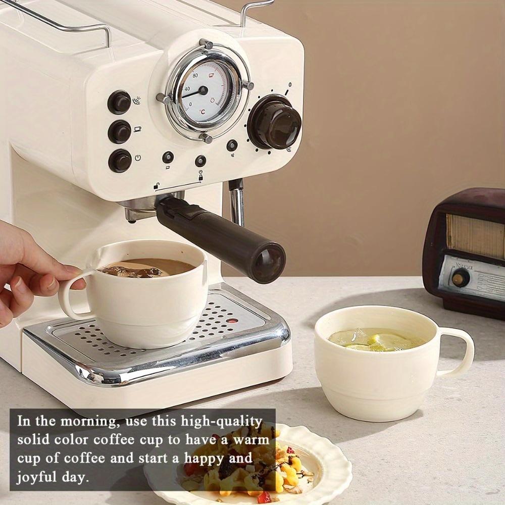 6 ks Kávové hrnky Kávové šálky 12oz Odolné Lehké Plastové Hrnky pro Domov Venkovní Piknik Kempování Narozeninový Dárek Stohovatelné Kávové Hrnky Plastový Šálek