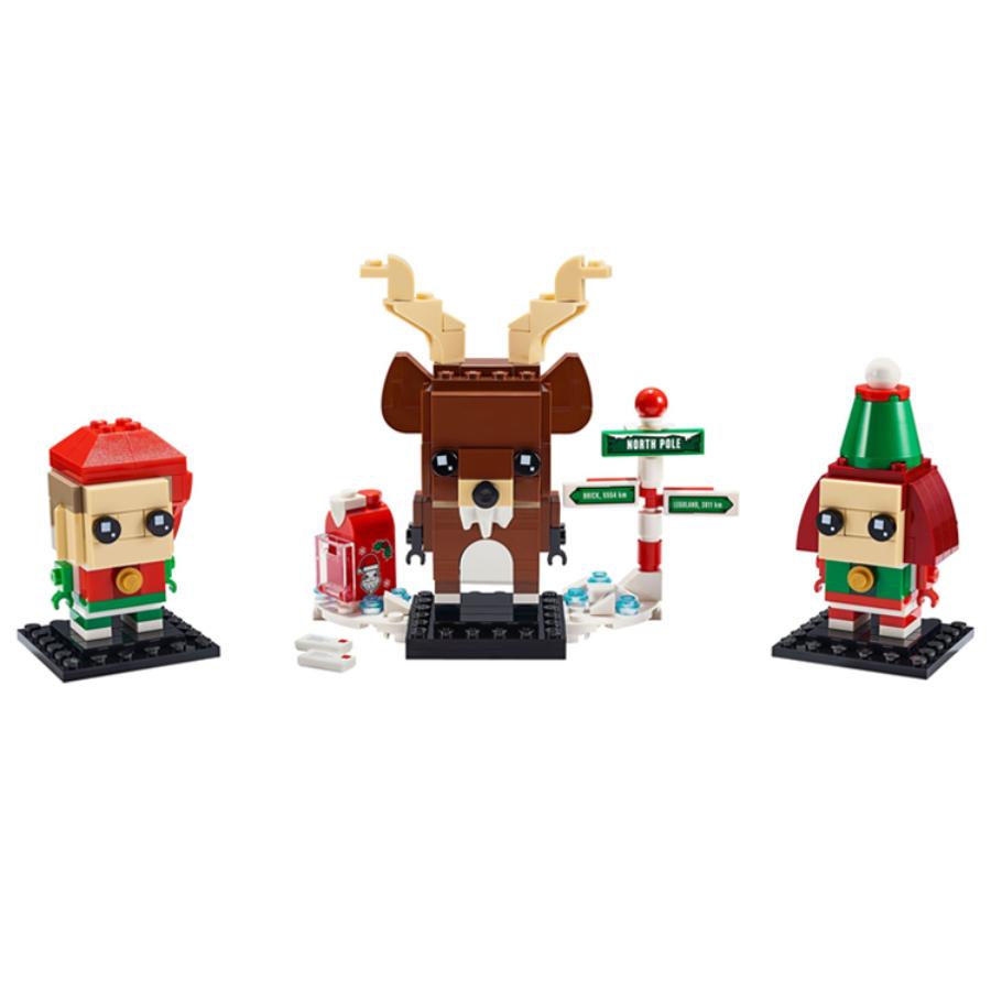 LEGO BrickHeadz Christmas Reindeer, Elf, And Elfie Set 40353