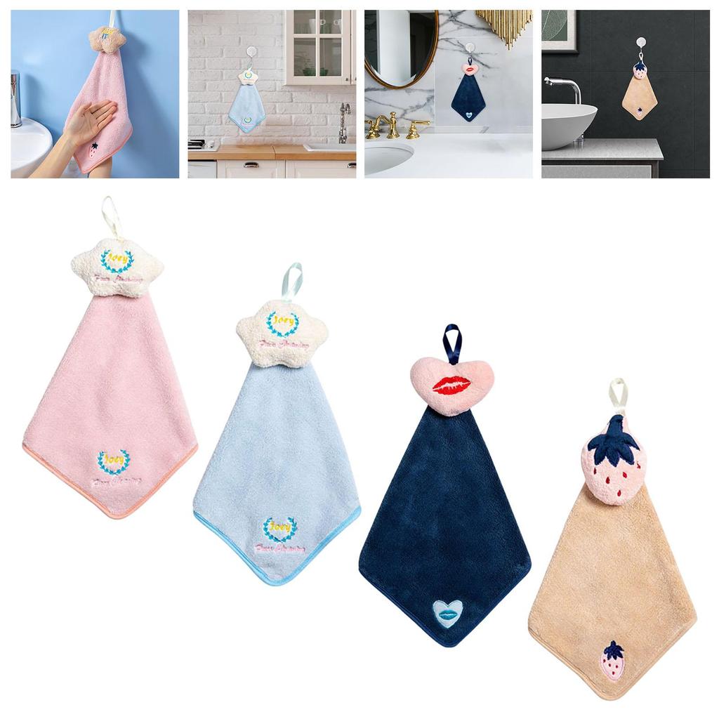 Towel, Absorbent Bath Washcloth Hanging Towel for Kitchen Bathroom
