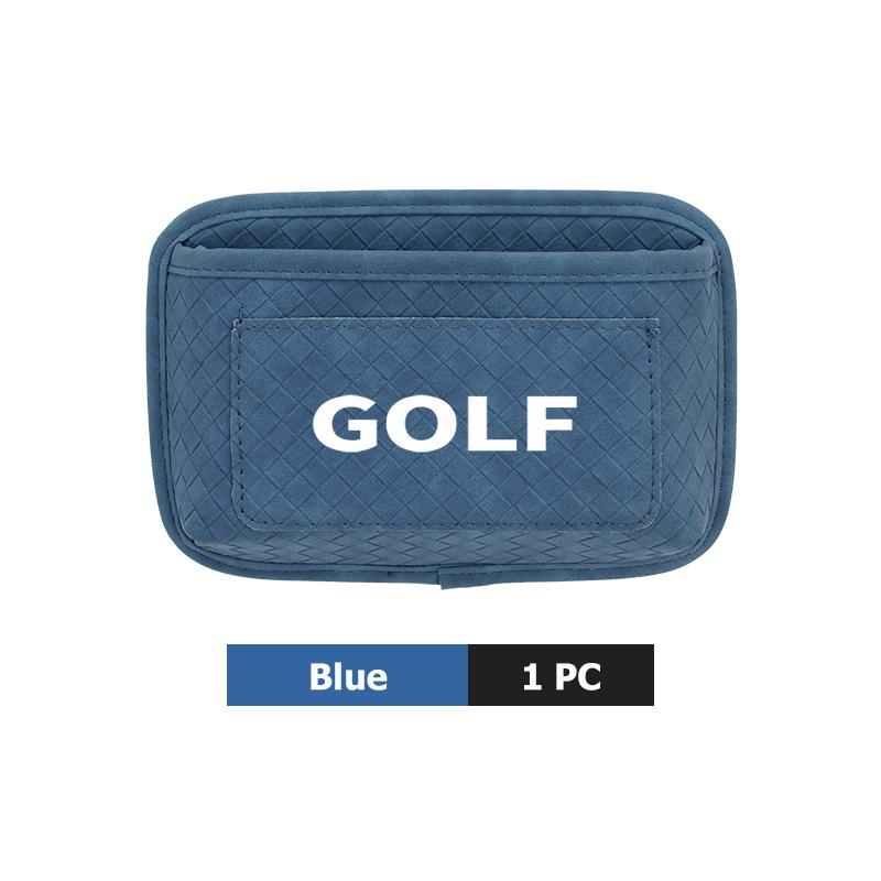 BSP1 Emblems Car Plaid Adhesive Hanging Bag Pocket Phone Glasses Storage Case For Volkswagen VW Tiguan Scirocco Sagitar Magotan 4 5 6 zk2