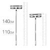 Double Sides Glass Cleaning Brush Telescopic High-rise Window Cleaner Wiper