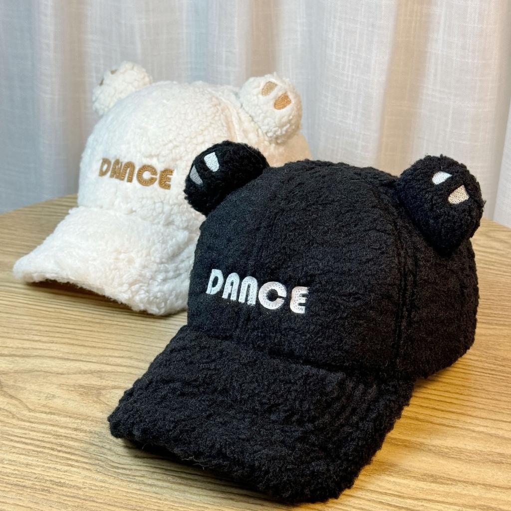 Hat Women's Autumn and Winter Thickened Ear Baseball Cap Korean Style Ins Trendy Shearling Face Revealing Small Versatile Peaked Cap