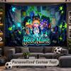 Wall Hanging Tapestry Custom NameSplatoon Pattern Personalized Printed Fabric Wall Decor