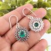 Green Emerald Gemstone Earring Jewelry, Handmade Gorgeous Silver Earring, 925 Sterling Silver Jewelry For Wedding Gift