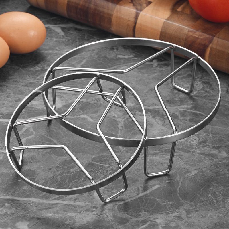 Stainless Steel Steamer Rack for Buns and Vegetables - Heat Insulating Tripod Pot and Storage Rack for Kitchen Countertop
