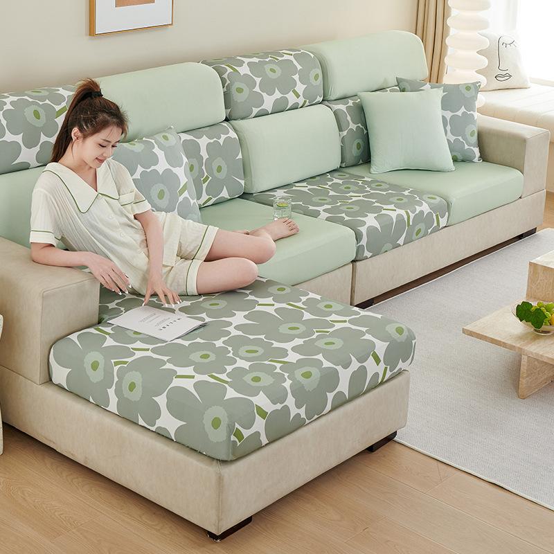 

Летний прохладный ледяной шелковый чехол для дивана, полностью завернутый чехол, не царапающий эластичный чехол для дивана, нескользящий чехол для сиденья, тканевый чехол S