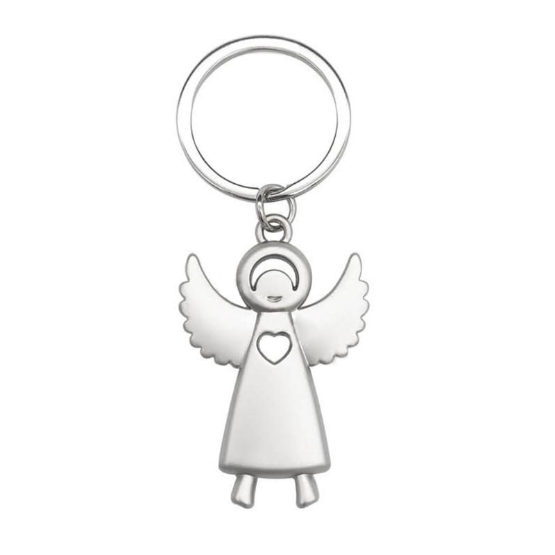 Trendy Angel Wing Keyring Protective Amulet for Men Women Backpack Pendant Decor
