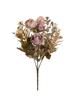 Silk Roses Artificial Flowers Wedding Home Room Dining Table Cala Wreath Beautiful Bridal Bouquets Table Centrepieces DIY Gifts