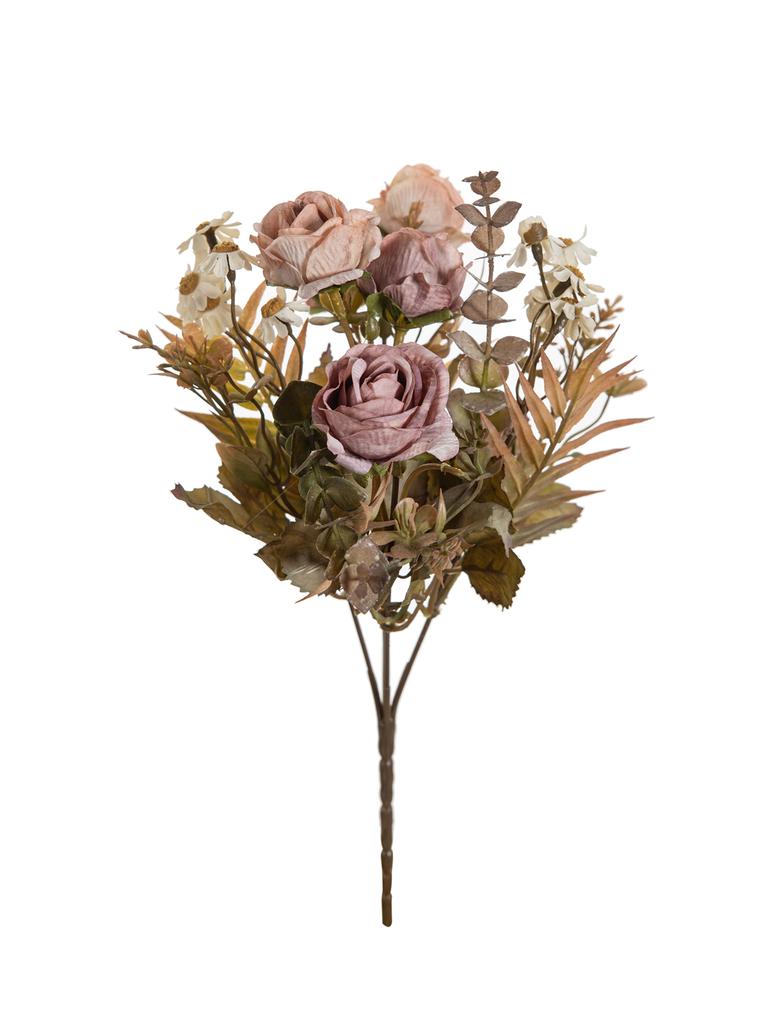 Silk Roses Artificial Flowers Wedding Home Room Dining Table Cala Wreath Beautiful Bridal Bouquets Table Centrepieces DIY Gifts