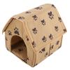 Pet House Foldable Bed Small Footprint Pet Bed Tent Puppy Cat Removable Washable HouseBrown